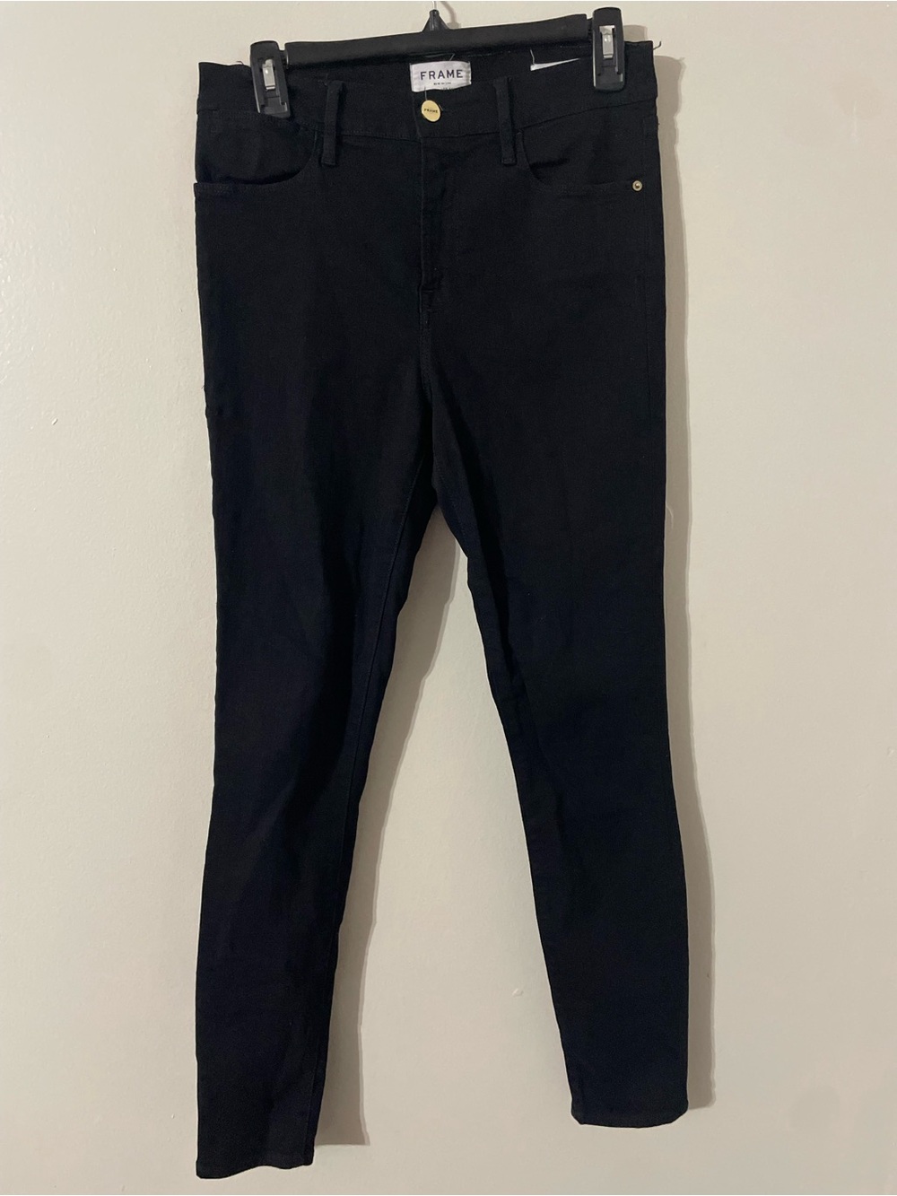 Frame Denim Black High-Rise Skinny Jeans NWOT Sz- Ladies 29 - Picture 2 of 7